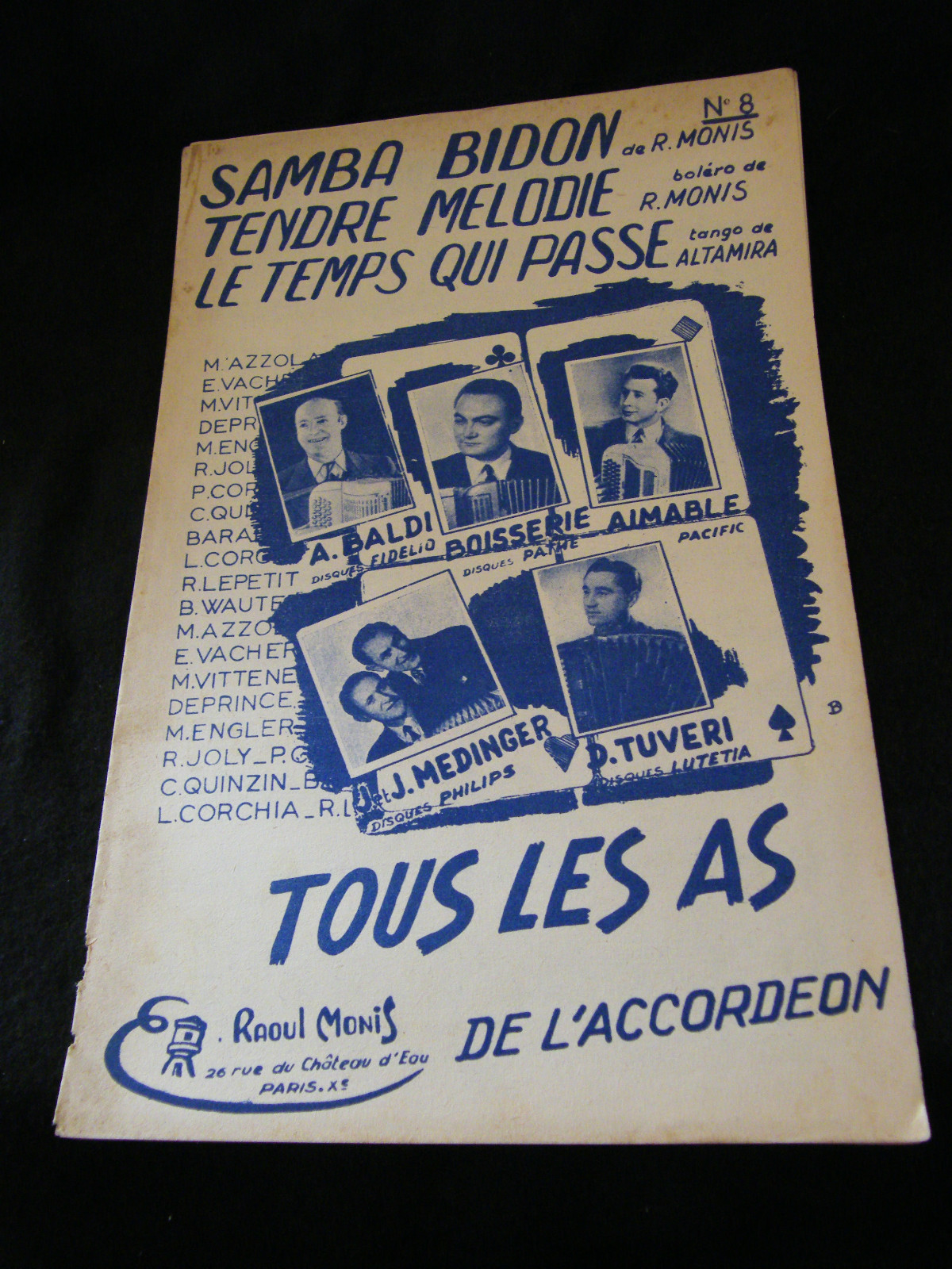 Samba Partition Bidon Monis Tendre Mélodie Le Temps Qui Passe Music Sheet