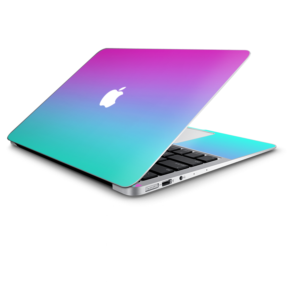 Skin Wrap pour Macbook Air 11 pouces homme rose violet sarcelle dégradé