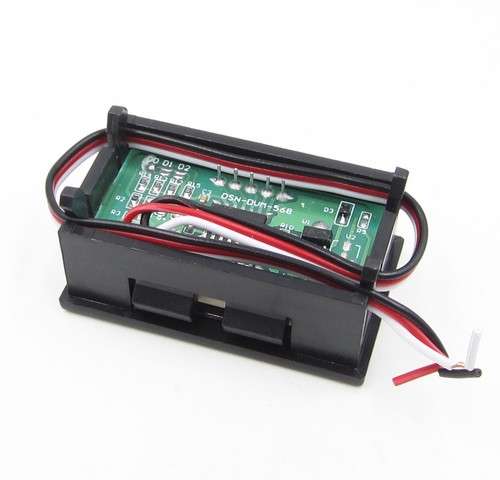 Medidor de panel LED rojo mini voltímetro digital CC 0V a 30V - Imagen 3 de 4