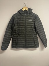 Kathmandu Black Down Feather Quilted Jacket Hooded Coat. Ladies Size Uk 12