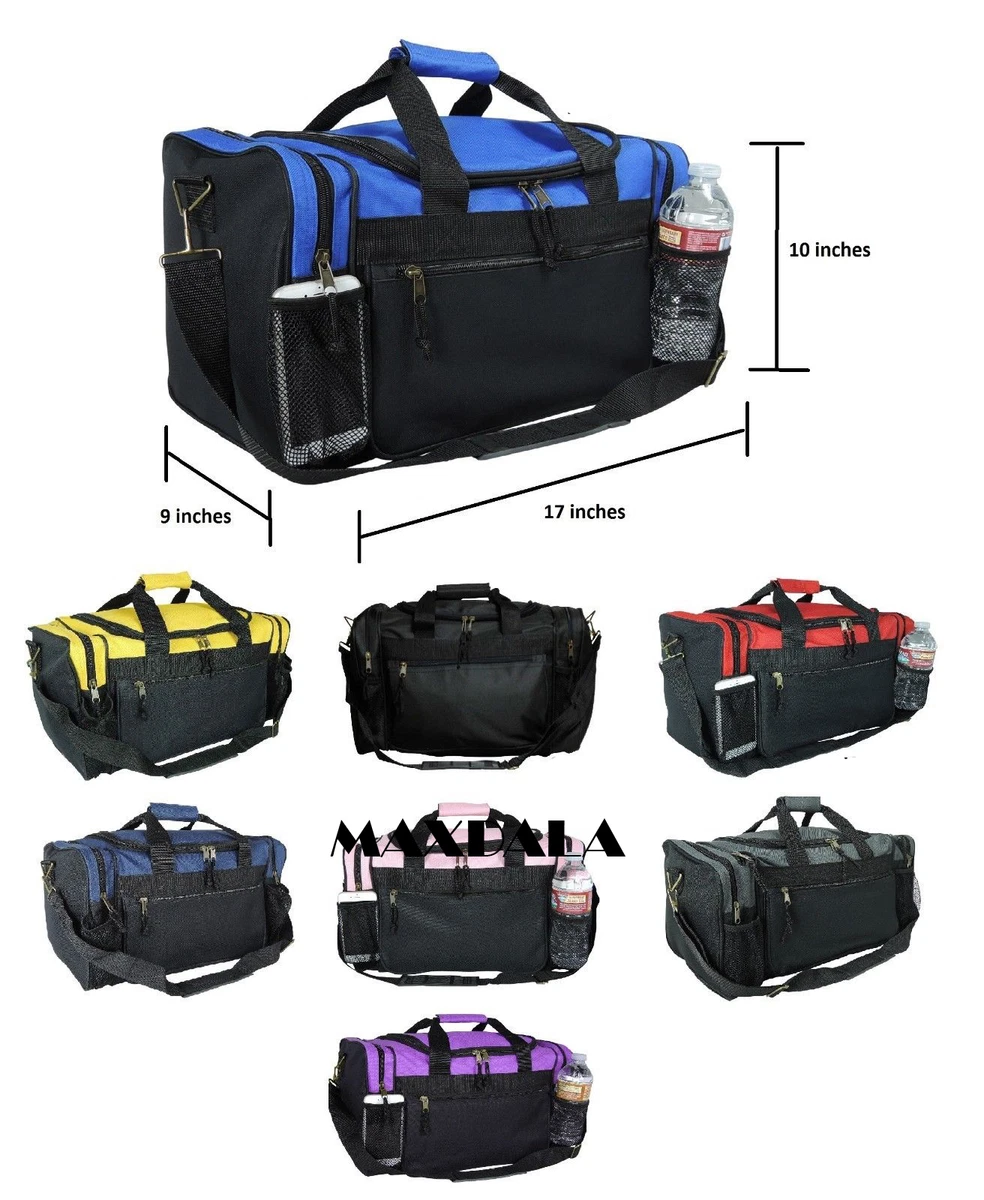  Bulk Duffle Bags Wholesale 24 Pack Duffles for Travel, 40  Liter 20 Inch Wide Open Heavy Duty Duffle Bags with Shoulder Straps