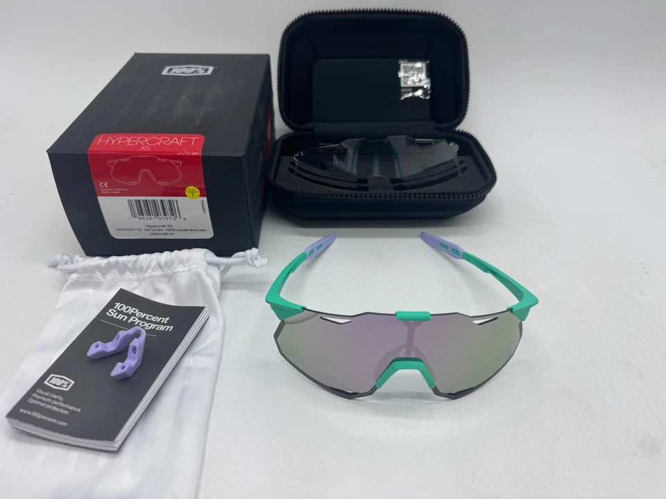 100% Hypercraft Xs Soft Tact Mint Hiper 镜片运动骑行太阳镜 — 第 2/4 张图片