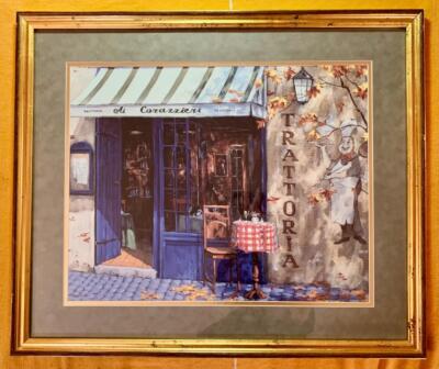 Trattoria Viktor Shvaiko Offset Lithograph Plate Signed