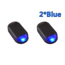 2 Car Alarm Warning Solar Flash Led Light Fake Security System Anti-theft Signa