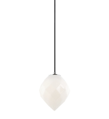 Matteo Lighting C78001OP Gemma 1 Light 6'' White Pendant Ceiling Light in Opal