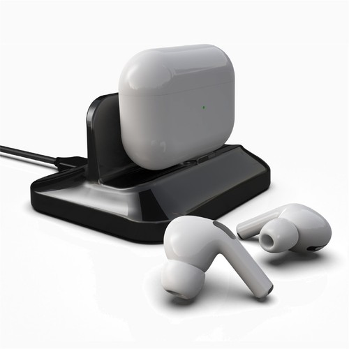 Black 3 In 1 Usb Docking Station Desktop Dock Stand Charger Charging Converter - Photo 3/11
