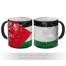 Gift Mug : Palestine Flag Retro Artistic Palestinian Expat Country