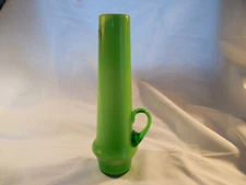 MCM art glass empoli mid century lime green optic pitcher Italy