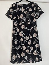 5PM Floral Black Office Evening Dress SIZE 10 NEW w Tags RRP $150!