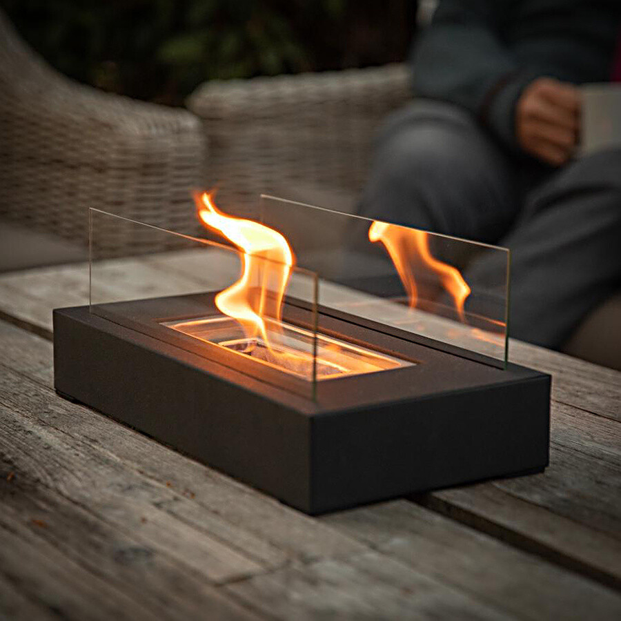 Small/Large Bio ethanol Fireplace Indoor Outdoor Camping Table Top Fire  Burner | eBay