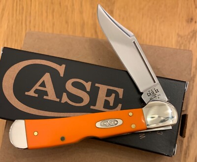 CASE ORANGE MINI COPPERLOCK KNIFE NEVER USED IN BOX #41749L SS DT2