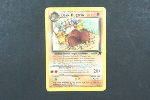 1x Dark Dugtrio 23/82 Unlimited - Team Rocket - Pokemon - MODERATE PLAY B - Picture 1 of 4