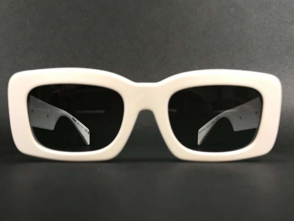 Gafas de sol Versace MOD.4444-U 314/11 gruesas monturas doradas blancas con lentes grises Foto 3 de 4