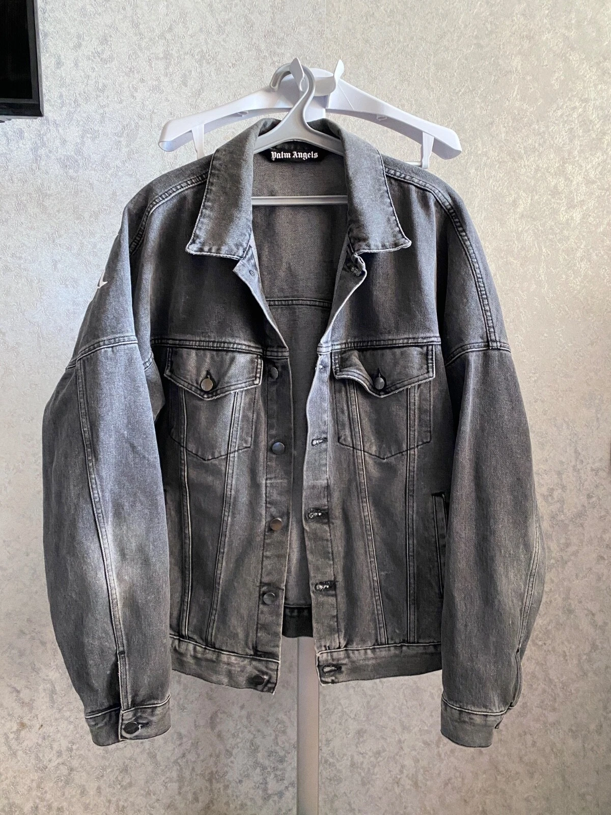 Giacca camionista uomo denim Palm Angels taglia L G