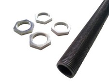 300mm of M13 Metric Threaded Hollow Tube rod 13mm Thread 1mm fine Pitch + 4 nuts