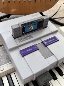 Super Nintendo Entertainment System SNES Console, One Controller 5 Games