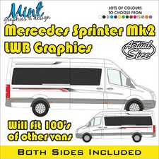 LWB MERCEDES SPRINTER Camper MOTORHOME MK2 Decals Stickers Van Graphics 029