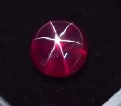 10.00 Ct Oval Cut Natural Cabochon Red Star Ruby 6 Rays Certified Gemstone 5MSC