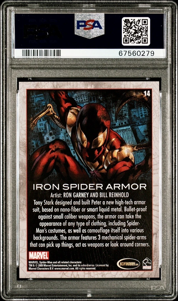 Spider-Man Archives Foil #14 Iron Spider Armor 2009 PSA 10 💎 🔥RARO🔥 Foto 2 de 2