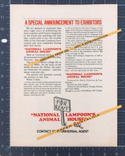 NATIONAL LAMPOON's ANIMAL HOUSE - Orig. 1978 Trade AD / pre-release promo