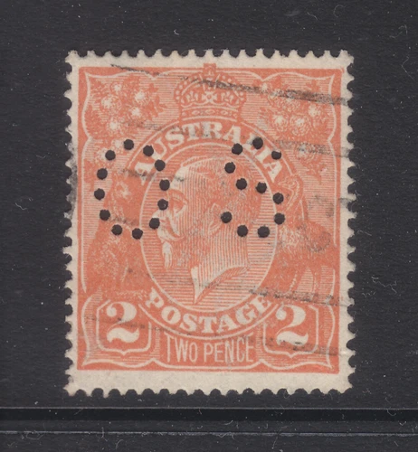 KGV  2d ORANGE SINGLE INVERTED  WMK PERF OS  USED AND SCARCE!!!