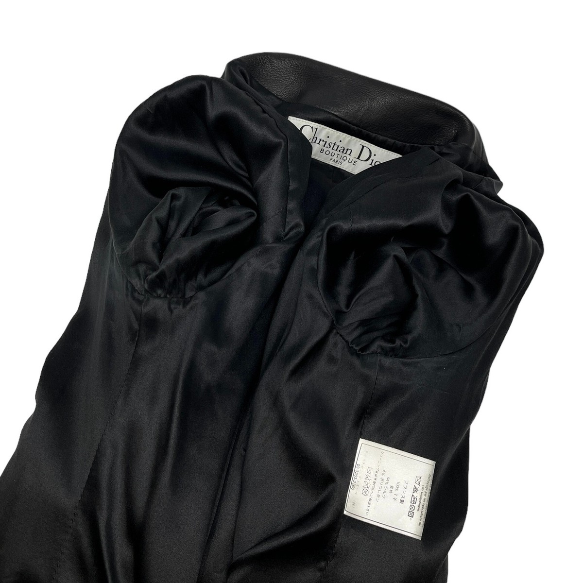 Christian Dior Vintage Bondage Logo Leather Jacket #36 Black Christian Dior Vintage Bondage Logo Leather Jacket #36 Black