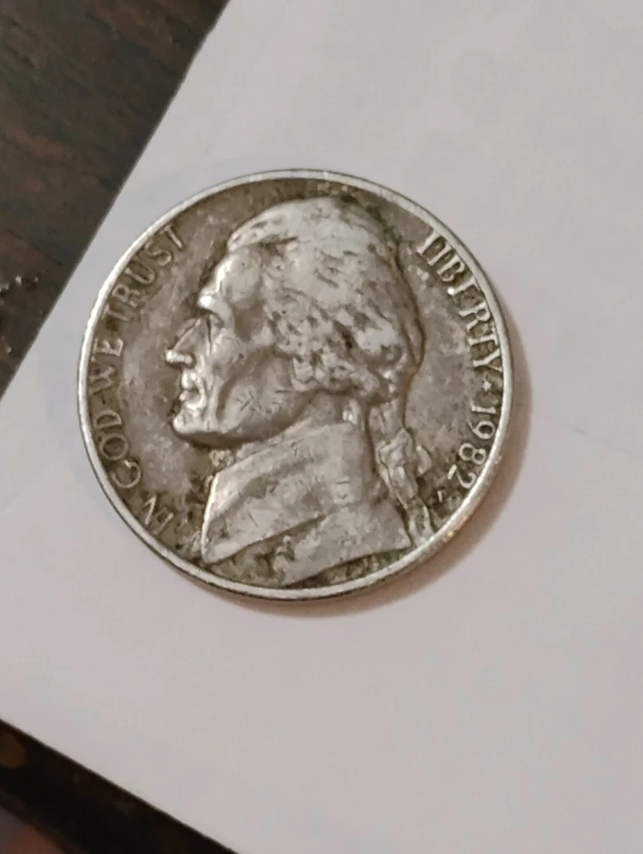 1982 p jefferson nickel rare coin - Image 4 of 4