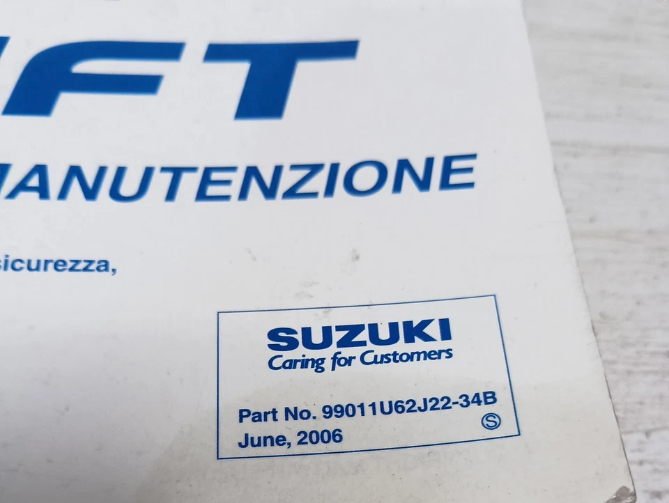 Libretto Uso E Manutenzione Suzuki Swift 2004 / 2010 Italiano Manuale Istruzioni - Immagine 2 di 4
