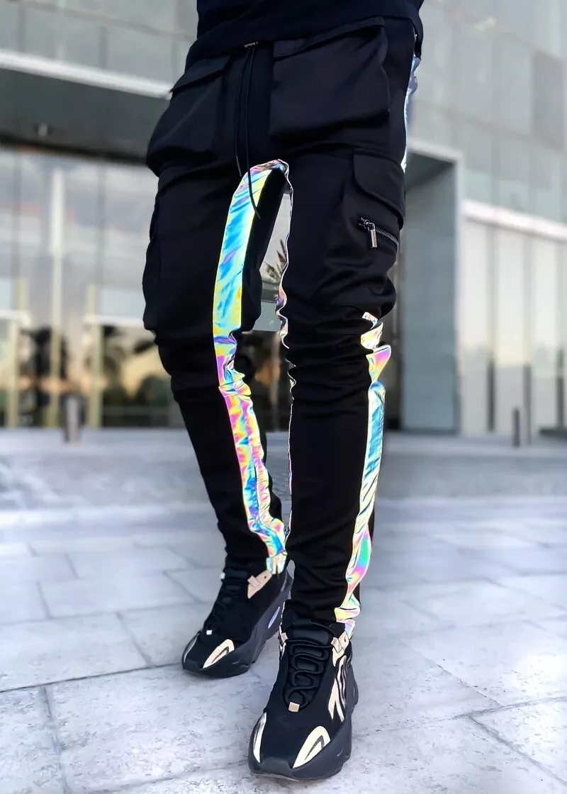 LIGHTS” Reflective Cargo Pants – My boujielife