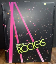 Vintage 1985 Barbie and the Rockers Fashion Doll Carrying Case Only Storage Neon