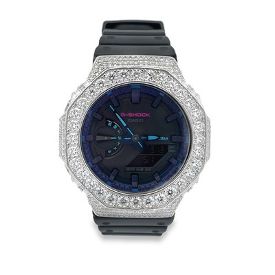 G-SHOCK  CUSTOM MOISSANITE WATCH BLACK