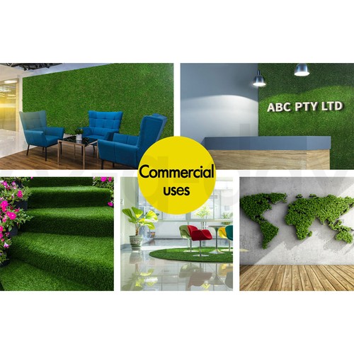 OTANIC Artificial Grass 10-20 SQM/Roll Synthetic Turf Olive Lawn Fake Yarn 18mm - Picture 7 of 84