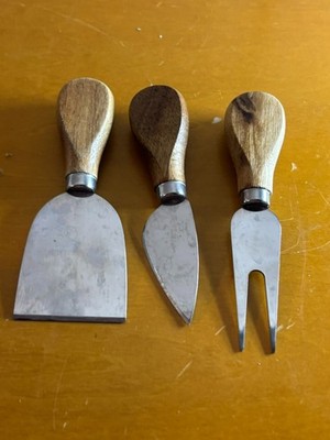 3Pc  BRANDANI INOX Cheese Knife Set Stainless Steel Cheese