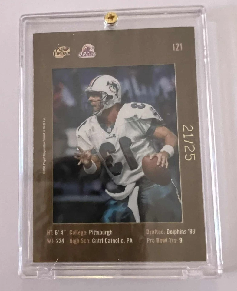 1999 Playoff Absolute Coaches Collection Gold #121 DAN MARINO 21/25 Insert Card - Image 3 of 3