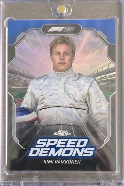 Topps Chrome 2025 Kimi Räikkönen Speed Demons Blue Refractor SD-11 106/150