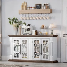 60" Kitchen Sideboard Modern Buffet Cabinet Storage Cabinet for Dining Room