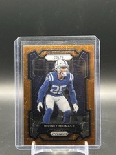 2023 Panini Prizm Football Orange Laser Prizm Rodney Thomas II Colts 130