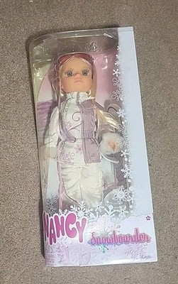 [Large Crack In Plastic] Nancy Snowboarder Doll 17   Famosa Spain Blonde Hair