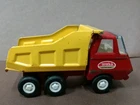 Vintage Tonka Dump Truck Red Cab Yellow Box 5 Inch Metal Toy Collectible