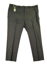NWT Haggar Khaki Pleated Pants Men's 48x34 Charcoal Premium Straight Fit