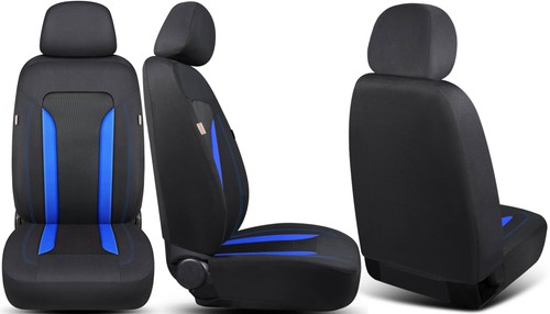 Schonbezüge-Komplettset für Seat Leon 2 1P Bj 2005-12 in Schwarz/Blau FT1 - Bild 8 von 10