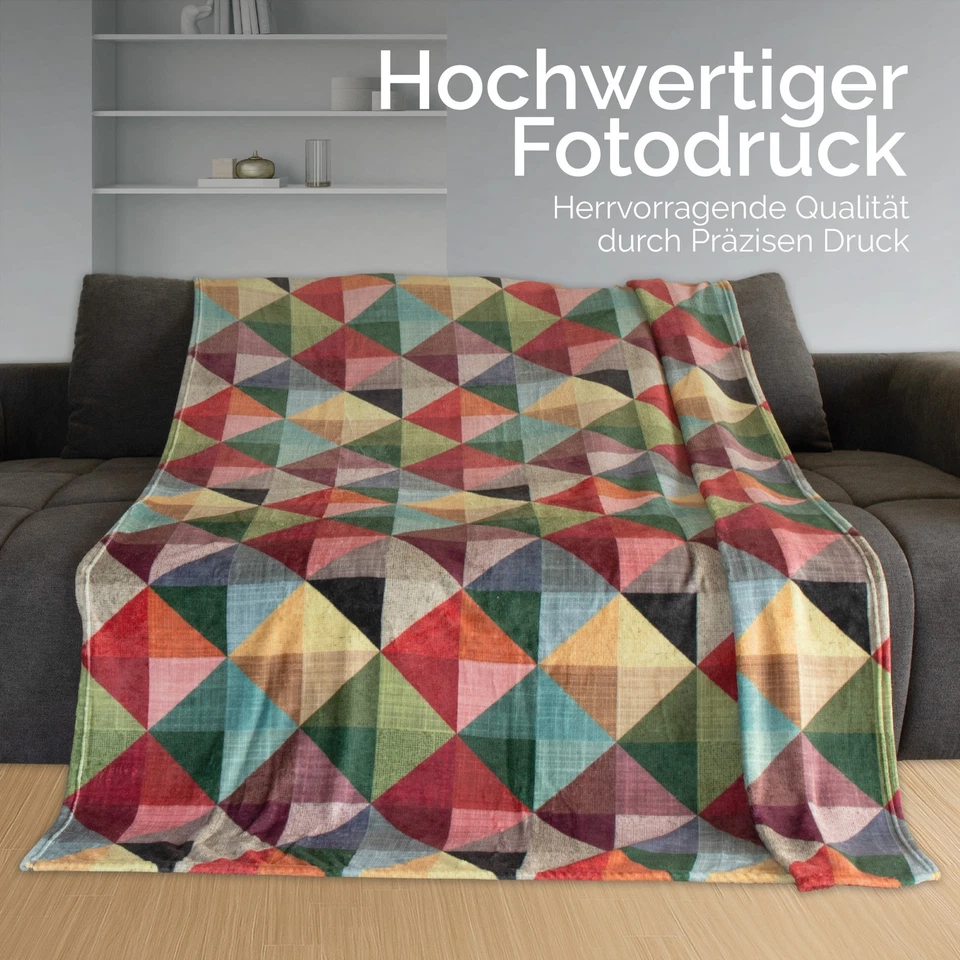Kuscheldecke 150x200cm 2 Designs verfügbar, Flauschige Cashmere-Touch Sofadecke - Bild 4 von 4