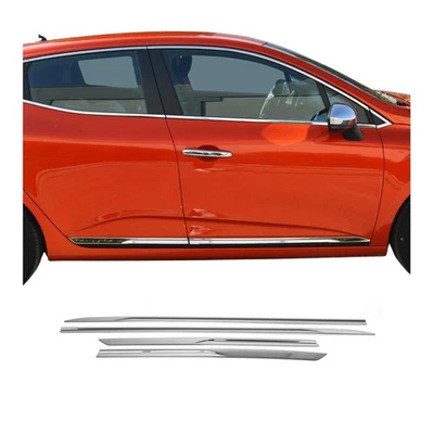Garniture Baguette de porte latérale pour Renault Clio 2019-2023 acier inox 4Pcs - Photo 1/4