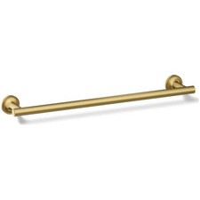  Vibrant Brushed Moderne Brass Kohler Purist 18" Towel Bar