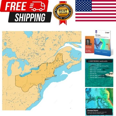 Reveal Lakes -  Lakes North East, Map Card for Marine GPS Navigation
