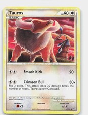 Pokemon Tauros Uncommon Unleashed 41/95 MP Trading Card TCG