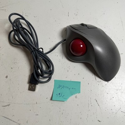 Logitech T-BB18 Gray TrackMan Wheel USB Wired Ergonomic Trackball Marble Mouse