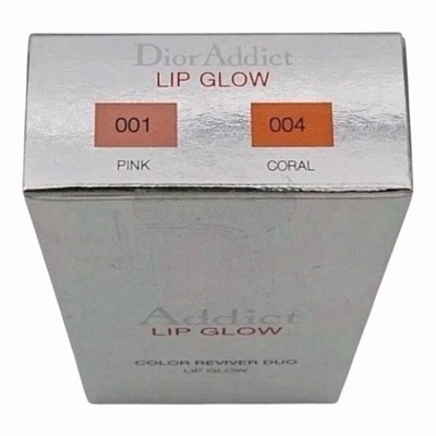 Dior Addict Lip Glow Reviver Duo 001 Pink 004 Coral Lipstick Gloss