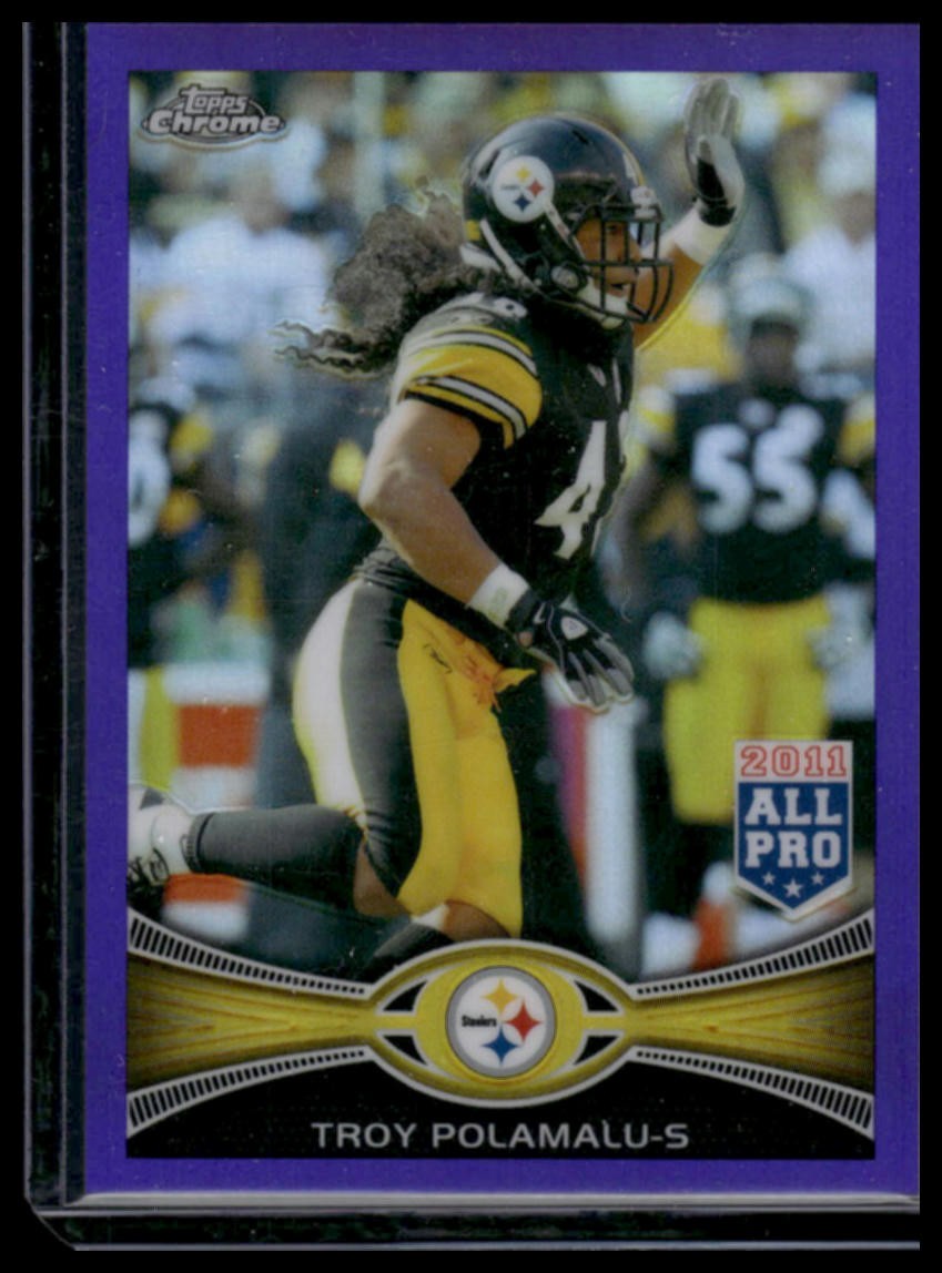2012 Topps Chrome #125 Troy Polamalu Purple Refractors #/499