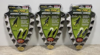 Lot of 3 Packs Tru-Fire Switchblade Mechanical Broadheads 100 GR 3-Pack SB100-CT